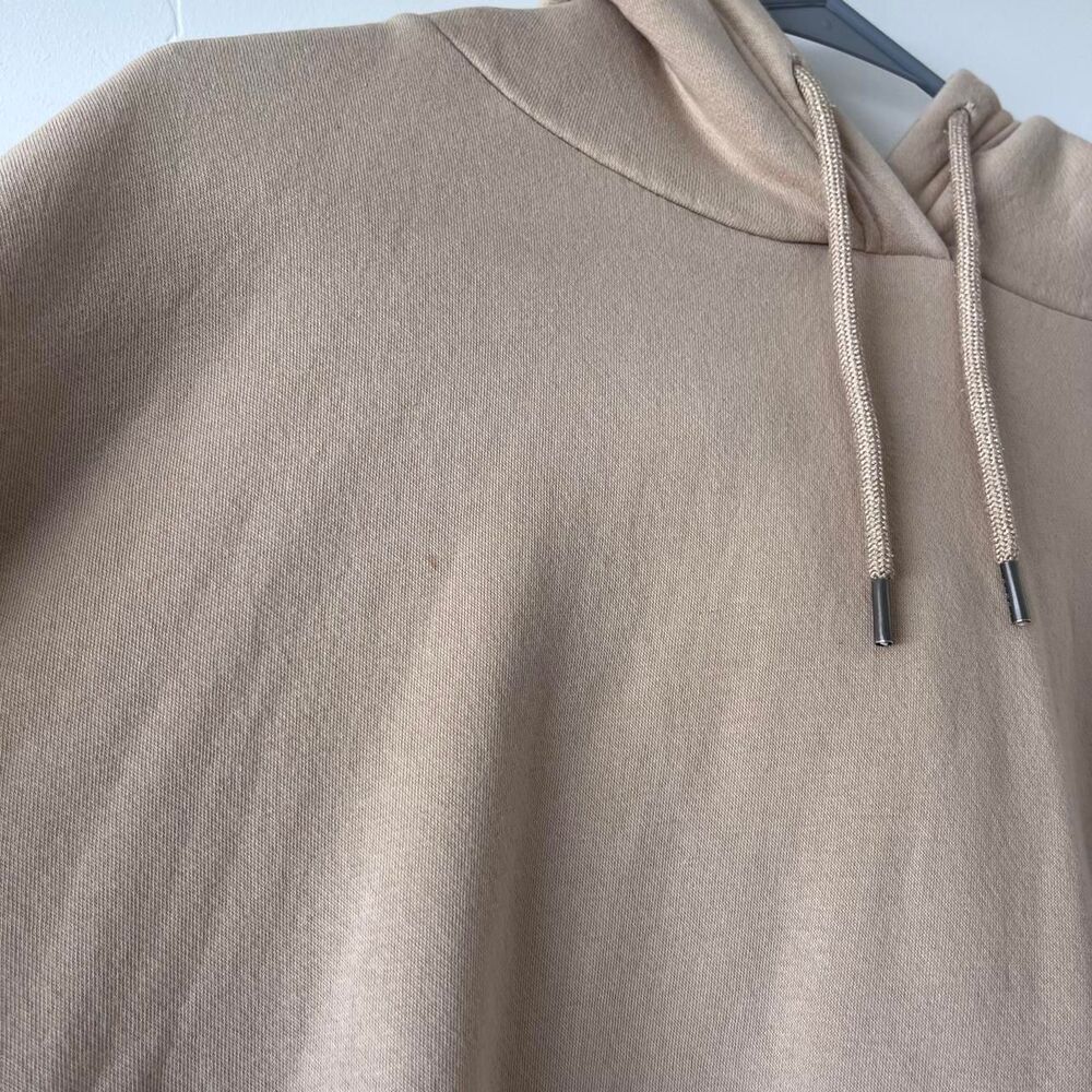 Volcom Tan Hoodie Oversized Sweatshirt Embroidered Stone Logo Size Medium - Picture 6 of 8